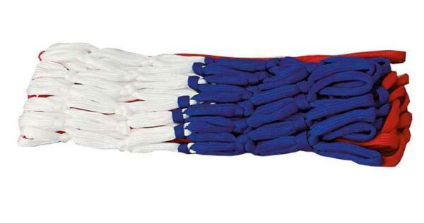 Basketballnetz Wettkampf 6 mm Nylon blau/weiß/rot