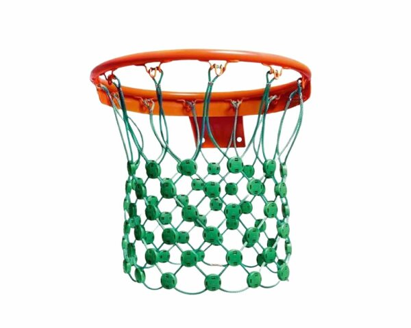 Basketballnetz Outdoor mit 5 mm Herkulesseil grün