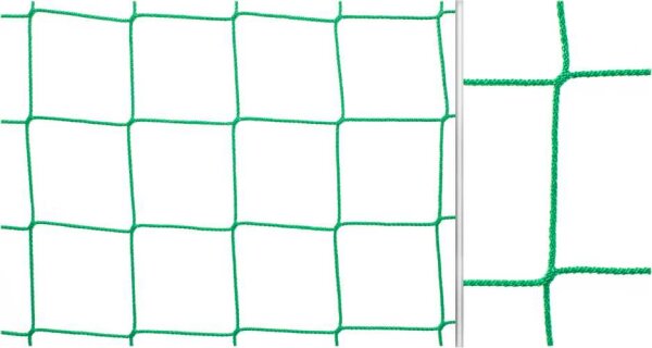 Fußballtornetz 7,50 x 2,50 m grün 4 mm stark oben 80 cm unten 150 cm tief