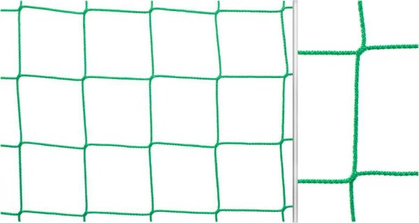 Fußballtornetz 7,50 x 2,50 m grün 4 mm stark oben 80 cm unten 200 cm tief