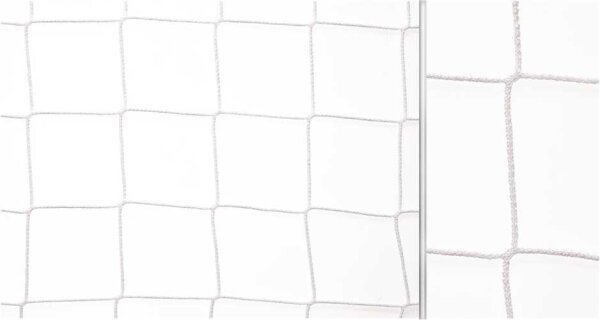 Fußballtornetz 7,50 x 2,50 m weiß 5 mm stark oben 200 cm unten 200 cm tief