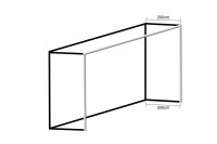 Fu&szlig;balltornetz 7,50 x 2,50 m gr&uuml;n/wei&szlig; 4 mm stark oben 200 cm unten 200 cm tief