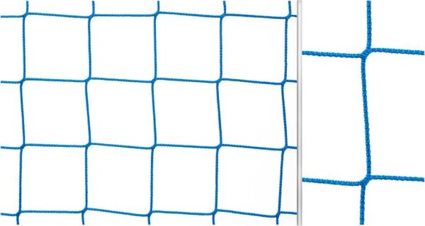 Fußballtornetz 5,15  x 2,05 m blau 4 mm stark oben 80 cm unten 150 cm tief