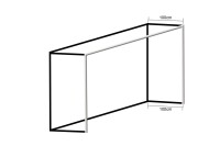 Fu&szlig;balltornetz 5,15  x 2,05 m blau/wei&szlig; 4 mm stark oben 100 cm unten 100 cm tief