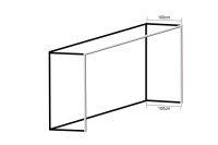 Fu&szlig;balltornetz 5,15  x 2,05 m schwarz/gelb 4 mm stark oben 100 cm unten 100 cm tief