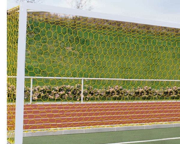 Fußball Tornetze 5 x 2 m einfarbig mit wabenförmigen Maschen für Jugendtore, alle Varianten nach Wahl