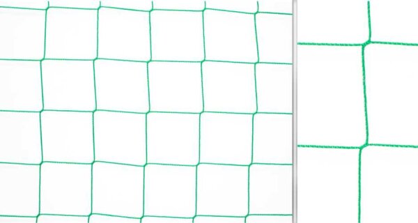 Fußballtornetz Mini 1,30 x 0,90 m grün 2,3 mm stark Maschenweite 100 mm oben und unten 80 cm tief