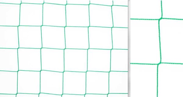 Fußballtornetz Mini 1,90 x 1,30 m grün 2,3 mm stark Maschenweite 100 mm oben und unten 80 cm tief