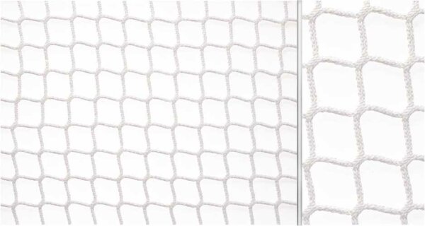 Fangnetz für Eishockey Tornetze 1,93 m hoch 1,30 m breit 4 mm stark weiß Maschenweite 35 mm
